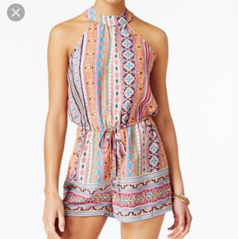 BeBop Multicolor Halter Romper